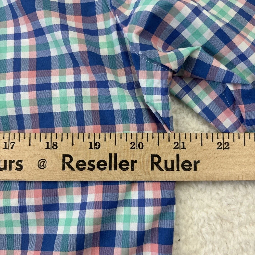 VINEYARD VINES Performance Mens Long Sleeve Shirt Medium Plaid Slim-Fit Button - Picture 7 of 13